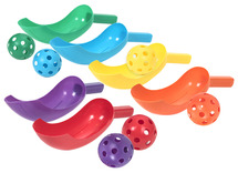 Spel - balspel - Spordas Scoop Set - scheppers en gatenballen - set van 6 assorti