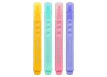 Markeerstiften - fluostiften - Bruynzeel - pastel - dik - driekantig - set van 4 assorti