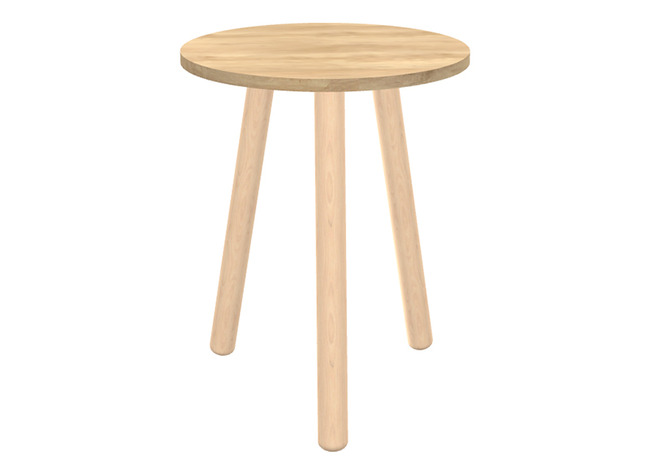 Tafel - bijzettafel - Ultra - 57 cm x 57 cm x 45 cm - natural oak - per stuk