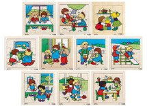 Puzzel - activiteiten - samenspelen - meerdere puzzels - hout - set van 10 assorti