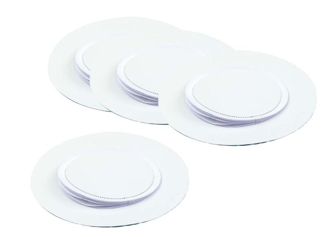 Karton - hoed - blanco - set van 4