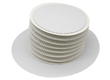 Hoed - karton - blanco - set van 4