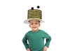 Hoed - karton - blanco - set van 4