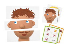 Kaarten - lichaam - gezichten vormen - emoties - per spel