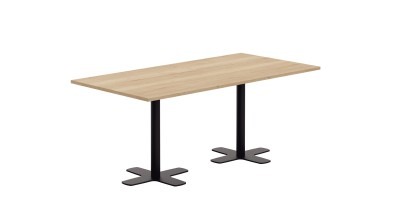Table, Pied Central Avec Croix, 90 X 150 Cm, 76 Cm