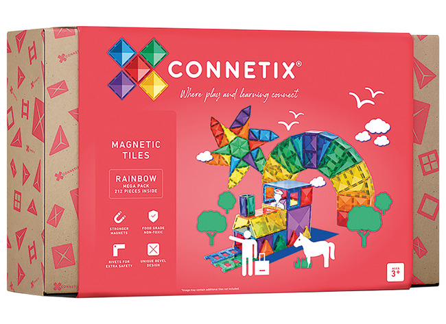 Bouwset - Connetix Rainbow Mega Pack - magnetisch - set van 212 assorti