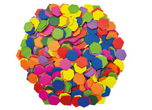 Knutselpapier - Roylco -  mozaïek - zeshoekig -  1,2 x 1,5 cm - set van 2000 assorti