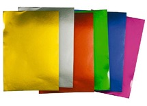 Knutselpapier - metaalpapier - A4 - verschillende kleuren - per 100