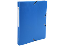 Mappen - elastobox - Exacompta - A4 - 2,5 cm - blauw - per stuk