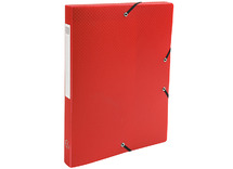 Mappen - elastobox - Exacompta - A4 - 2,5 cm - rood - per stuk