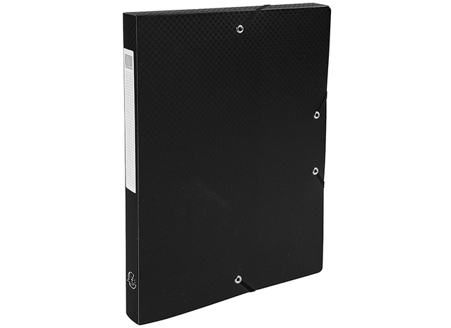 Mappen - elastobox - Exacompta - A4 - 2,5 cm - zwart - per stuk