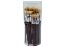 Penselen - plat - natuurlijk - set van 72 assorti