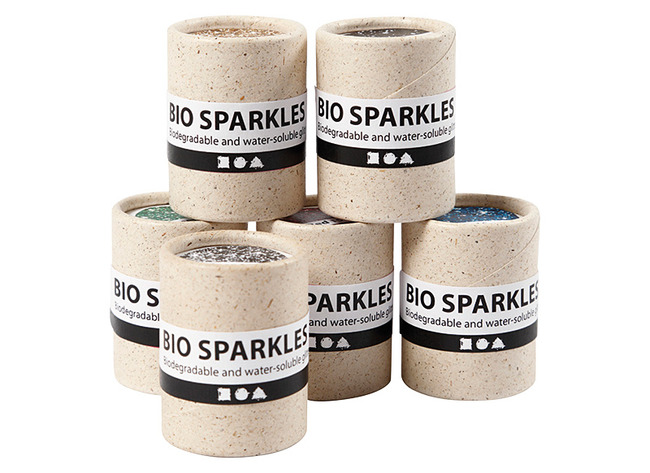 Glitterpoeder - bioglitters - 6 x 10 g - decoratie - set van 6 assorti