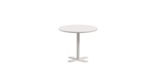 Tafel - Centrale Voet - Kruisvoet - 90 cm x 90 cm x 110 cm - onderstel aluminium (ral9006) - blad natuur - per stuk