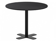 Tafel - Centrale Voet - Kruisvoet - 90 cm x 90 cm x 110 cm - onderstel aluminium (ral9006) - blad natuur - per stuk