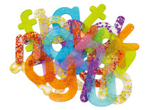 Lichtbordmateriaal - letters - tickit Rainbow Glitter Letters - kunststof - glitter - voor lichtbord - per set