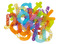 Lichtbordmateriaal - letters - tickit Rainbow Glitter Letters - kunststof - glitter - voor lichtbord - per set