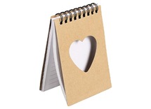 Notitieboek - papier-maché met spiraal - hart - per stuk
