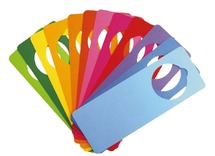 Karton - deurhangers - regenboog - set van 12 assorti