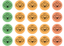 Stickers - appreciatie koala - 3 motieven - set van 48 assorti