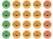 Stickers - appreciatie koala - 3 motieven - set van 48 assorti