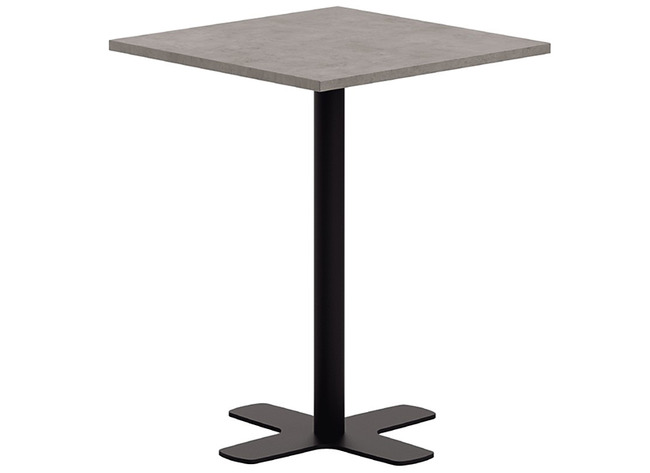 TABLE, PIED CENTRAL AVEC CROIX, 60 X 60 CM, 110 CM