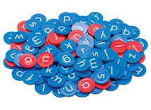 Taal - hand2mind Lowercase Alphabet Chips, 156 Chips - alfabet - letters - magnetische schijfjes - 6 sets - set van 156 assorti