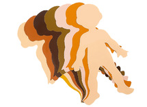 Figuren - kinderen - karton - verschillende huidskleuren - set van 24 assorti