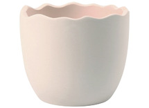 Bloempot - terracotta - gegolfd - 6,3 x 7,5 cm - set van 24