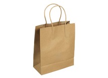 Zakken - cadeau - kraft - tas met handvat - A5 - set van 20