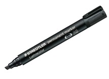 Stiften - whiteboard stiften - Staedtler Lumocolor 350 - schuine punt - zwart - set van 10