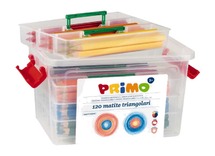 Potloden - kleurpotloden - Primo Jumbo - driehoekig - dik - kist - voordeelpakket - set van 120 assorti