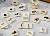 Puzzel - evolutiepuzzel - tickit Wild Animal Family Match - wilde dieren - 7 cm - hout - vierkant - per stuk