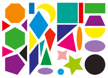 Knutselpapier - geo papiervormen - set van 800 assorti