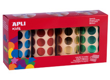 Stickers - Apli - rond - 2 cm diameter - set van 2832 assorti