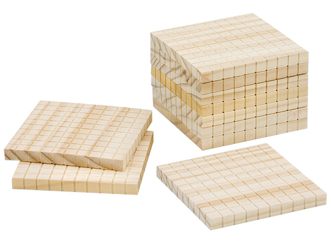 Rekenblokken - MAB - hout - aanvulling - hondertallen - rekenen - per set