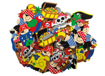 Stickers - foam - piraten - set van 96 assorti