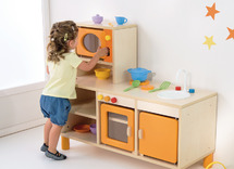 Speelmeubel - keuken - oven - fornuis - microgolf - afwasbak - kastje - 100 x 39 x 86 cm - per set