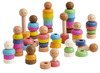 Open-ended - tickit Rainbow Community People - figuren in de samenleving - hout - gekleurd - per set