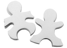 Karton - puzzel - kinderfiguren - 12 x 15 cm - set van 24