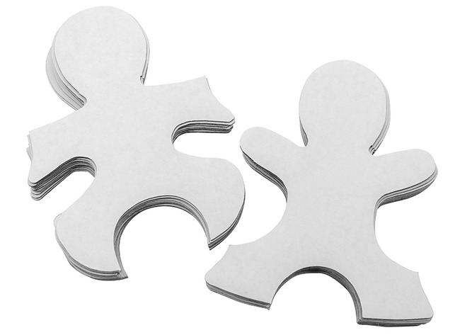 Puzzel - Roylco - karton - kinderfiguren - 12 x 15 cm - set van 24