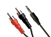 Kabel - aux-kabel - jack 3,5 mm naar tulp - stereo - per stuk