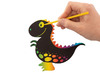 Figuren - dinosaurussen - kraspapier - set van 10 assorti
