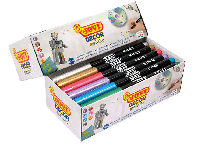 Stiften - kleurstiften - Jovi - Decor metallic - set van 24 assorti