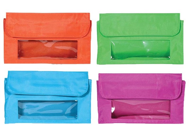 Zakje - Learning Resources Magnetic Storage Pockets - magnetisch - gekleurd - opruimzakjes voor bord - set van 4 assorti