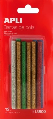 LIJM - LIJMPISTOOL - PATRONEN - GLITTER - SET VAN 12