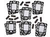 Fotokaders - magnetisch - kaders decoreerbaar - set van 12 assorti