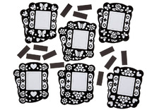 Fotokaders - magnetisch - kaders decoreerbaar - set van 12 assorti
