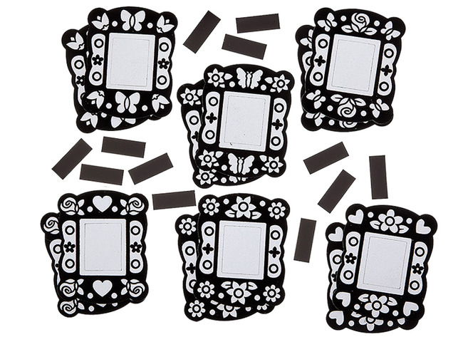 Fotokaders - magnetisch - kaders decoreerbaar - set van 12 assorti