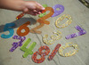 Lichtbordmateriaal - cijfers - tickit Rainbow Glitter Numbers - kunststof - glitter - voor lichtbord - set van 14